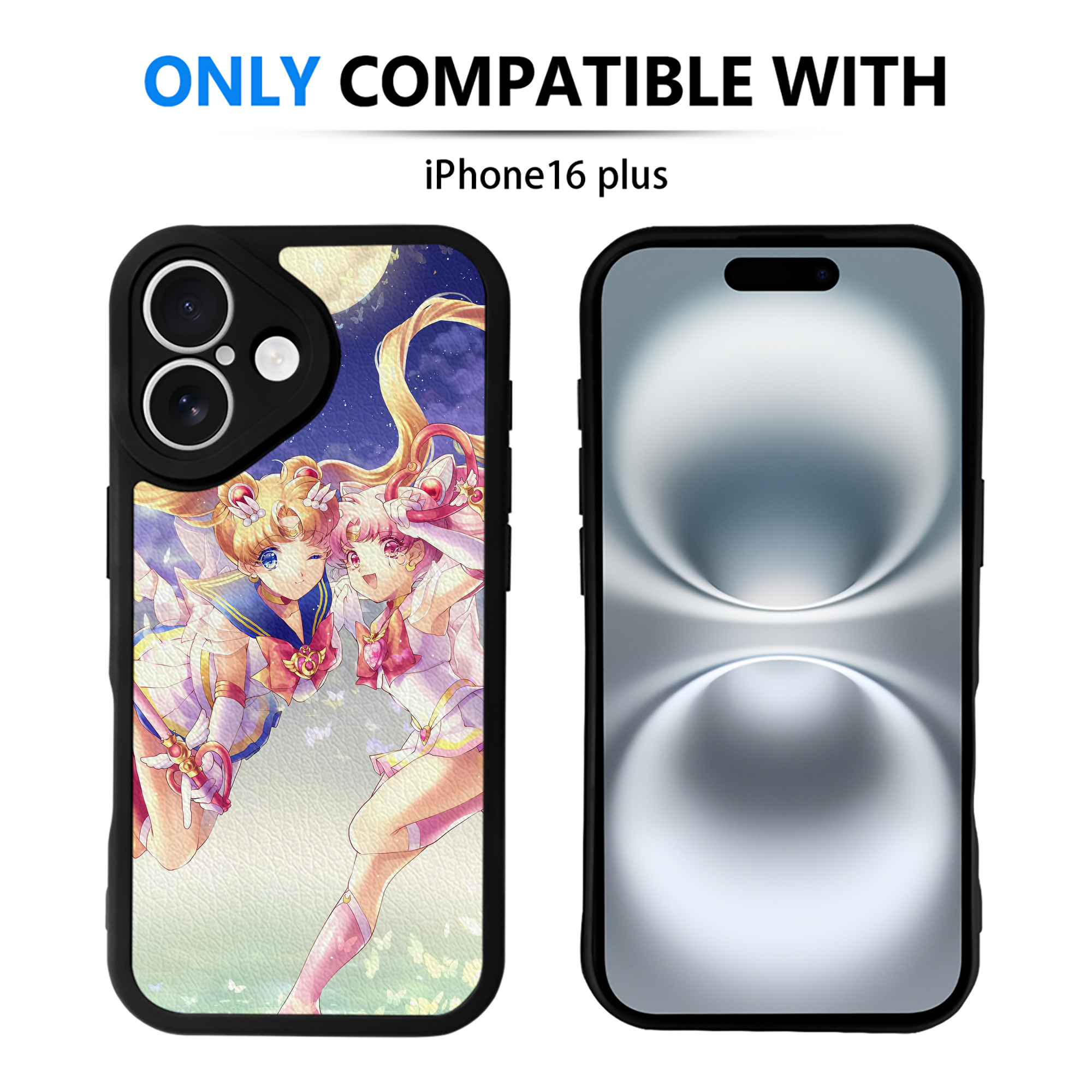 （画像用） 美少女戦士セーラームーン Sailor Moon 【iPhone 16シリーズ対応】シリコンスマホケース（レザー調） 材質：シリコン